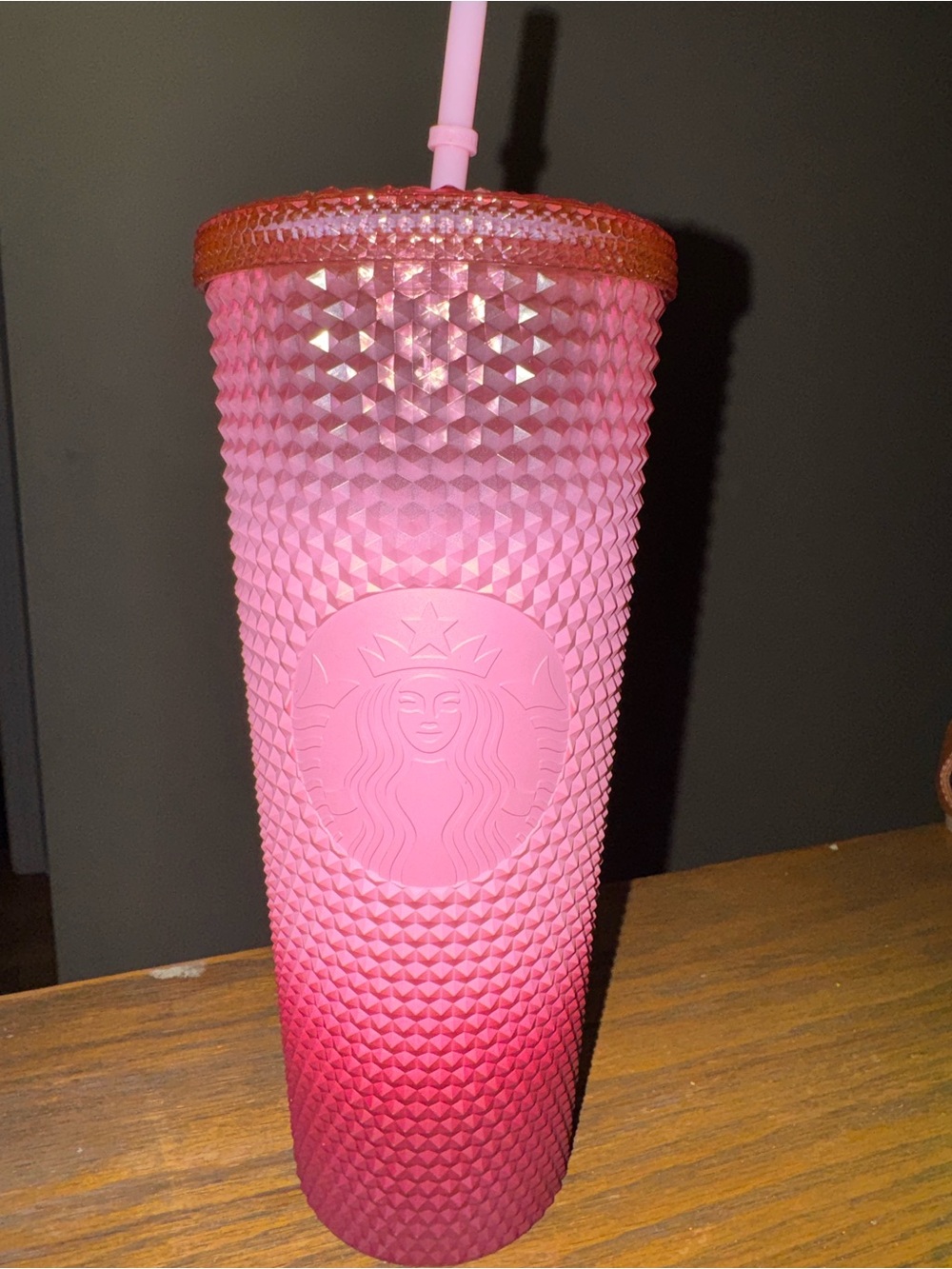 Starbucks Pink Gradient Studded Tumbler with Straw